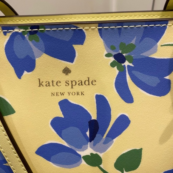 Kate Spade Yellow and Blue Floral Tote - Picture 2 of 4